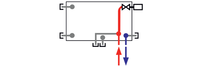 RADIK V-POWER - connection Spodní pravé