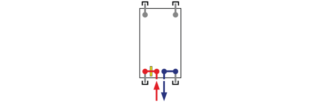 RADIK LINE PREMIUM - connection Bottom middle