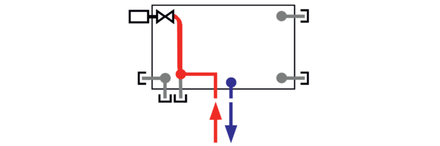 RADIK PLAN VKM8-L - σύνδεση Στο μέσο του κάτω μέρους