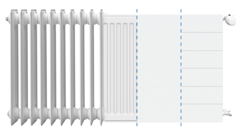 Replacement of sectional radiators