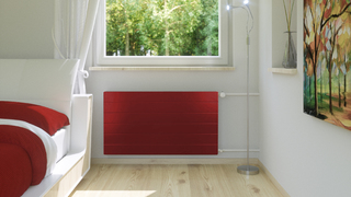 RADIK KLASIK - R with front plate in LINE design, in the color Red RAL 3001 code 37