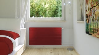 RADIK KLASIK - R with front plate in LINE design, in the color Red RAL 3001 code 37