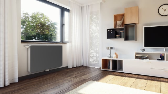 RADIK VKM8 s novou čelní deskou LINE, RAL 7024, code 49