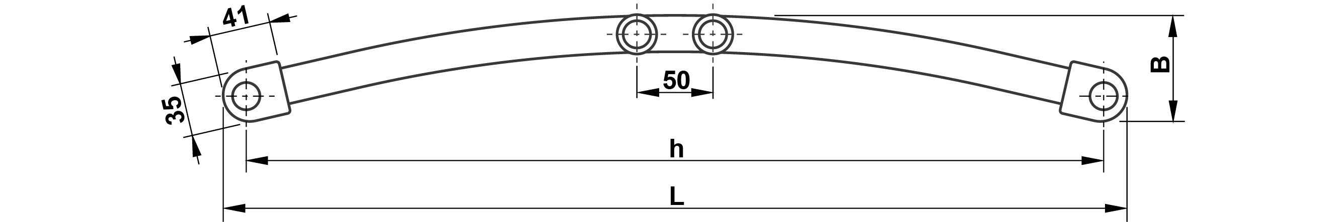 Ocelové trubky Ø 24 mm
Ocelový profil 41 × 35 mm